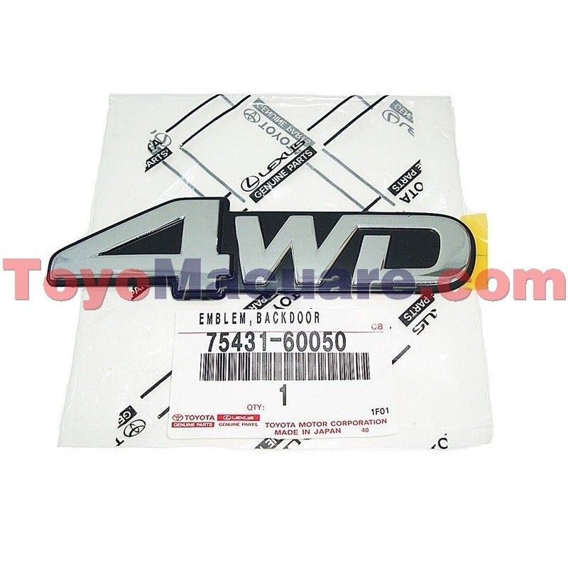 75431-60050 Emblema 4WD Toyota Autana, Burbuja