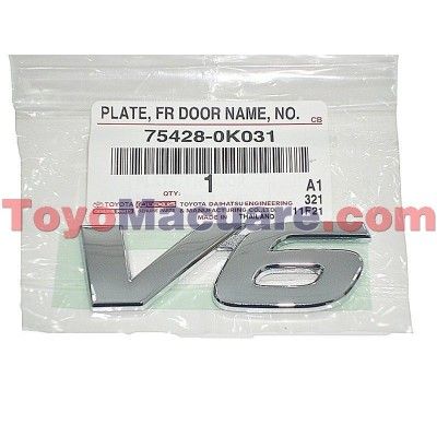 75428-0K031 Emblema Lateral V6 Toyota Fortuner, Hilux Kavak