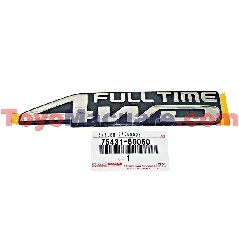 75431-60060 Emblema Full Time Compuerta Trasera Toyota Burbuja