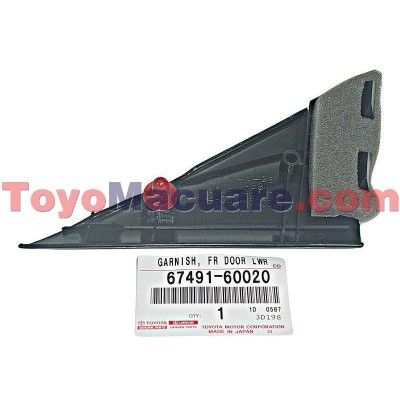 67491-60020 Moldura Derecha Ventana Puerta Delantera Toyota Autana, Burbuja