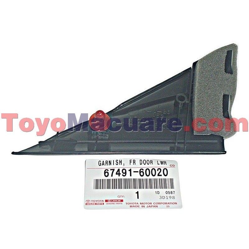 67491-60020 Moldura Derecha Ventana Puerta Delantera Toyota Autana, Burbuja