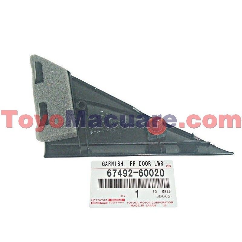 67492-60020 Moldura Izquierda Ventana Puerta Delantera Toyota Autana, Burbuja