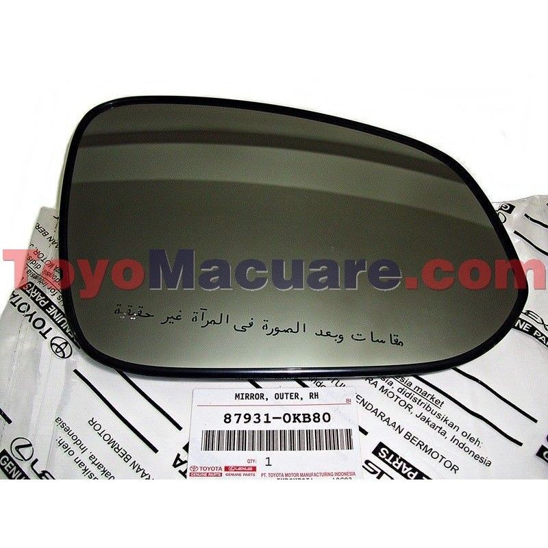87931-0KB80 Espejo Luna Rh Fortuner 16-19 Dubai